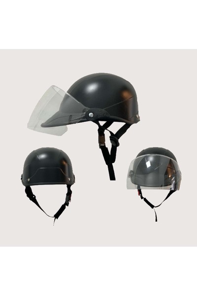 WUTUTUMOTORS Jokey Kask Camlı Standart Beden Siyah