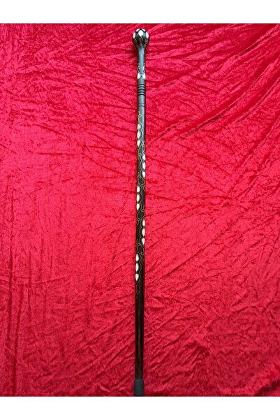 Bozgeyik Sedefcilik Topuz Başlı (ASA) Baston Özel Işlemeli-sedef-asa-baston-o...