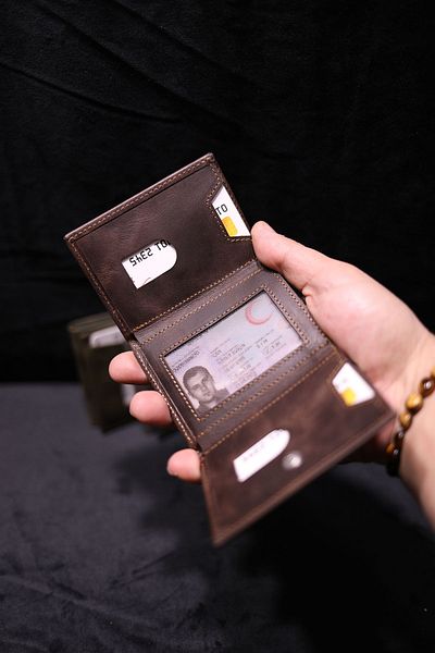 Cuerro Numana Genuine Leather Trifold Thin Wallet