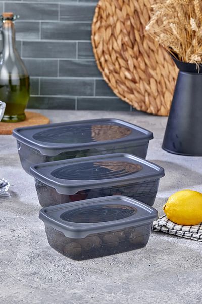 emdeco Advantageous 3 Size Rectangular Horizontal Food Storage Container with Leak Proof Lid
