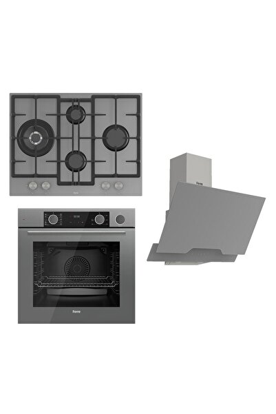 Ferre Steamart&fryart Serisi Buharlı Pişirme Gri Set (ed078 + Xe64cpr +d065 )