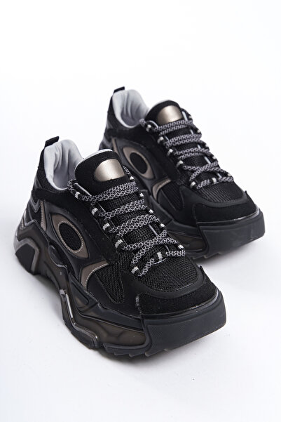 MARSEDO Pantofi sport casual pentru femei Walk, cu talpă înaltă, cu șireturi