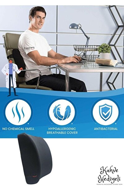 Ankaflex Ortopedik Visco Sandalye Koltuk Ofis Araba Oto Araç Bel Destek Yastı...
