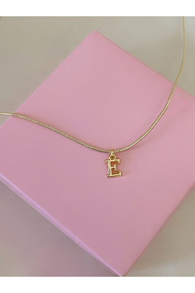 Asia by Leuvoié Altın Kaplama Minimal E Harfli Kolye