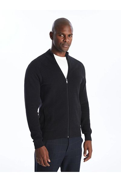 LC Waikiki LCW Vision Standard Fit Stand Collar Men's Knitwear Cardigan