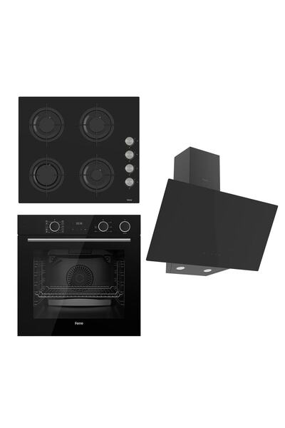 Ferre Steamart&fryart Serisi Buharlı Pişirme Siyah Set (cs205 + Xe64cs +d077 )