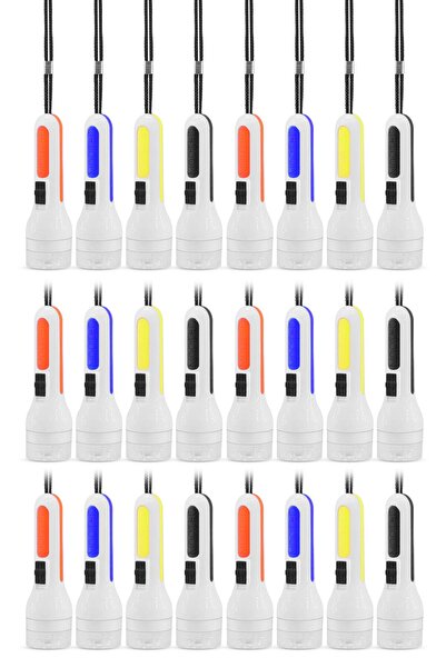 Telvesse 24 Adet Pilli Mini El Feneri Anahtarlık Lambası Aydınlatma Işığı Dep...