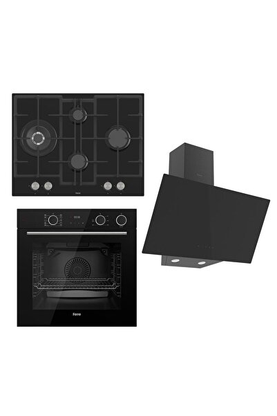 Ferre Steamart&fryart Serisi Buharlı Pişirme Siyah Set (ed075 + Xe64cs +d077 )