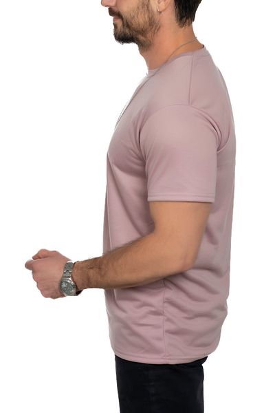 MAXI DRY Ανδρικό μπλουζάκι με λαιμόκοψη κατά της υπερβολικής εφίδρωσης, στεγανό από την υγρασία, διπλό στρώμα, αποξηραμένο τριαντάφυλλο
