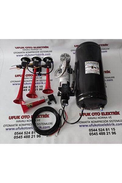 HORNS 15lt Otomatik Kompresörlü Hido Arap Korna Ve Islık Korna Seti