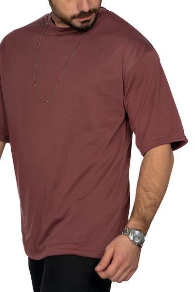 MAXI DRY Μπλουζάκι υπερμεγέθους κατά της υπερβολικής εφίδρωσης, στεγανό στην υγρασία, διπλό στρώμα, δαμάσκηνο