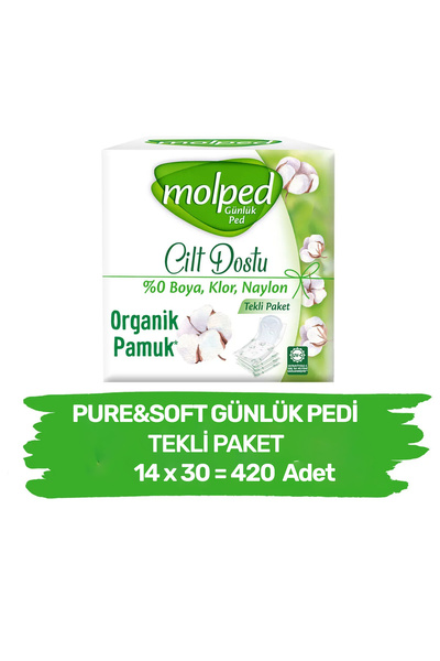 Molped Pure&soft Günlük Ped Tekli SW Paket 14X30=420 Adet