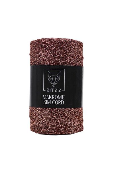 Ritzz Κορδόνι Macrame Glitter 2 MM Μπρούτζο