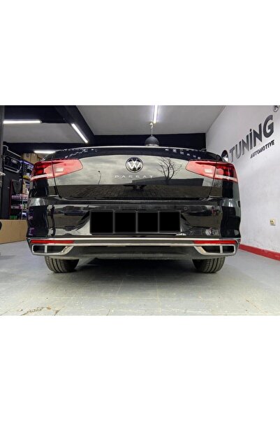 OTOTUNING53 Passat B8,5 Krom Difüzör 3 Prç Cift Çıkış 2019 -2021 Uyumlu