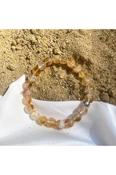 Elifsu Jewelry Sitrin Para Taşı Doğal Taş Bileklik