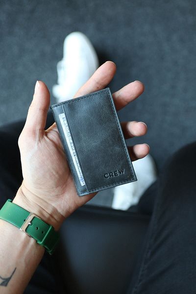 Crew Leather Θήκη για κάρτες Rio Smoked Leather μικρού μεγέθους