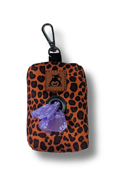 UTDpet مجموعة لفة على شكل كلب ونقش جلد الفهد - حقيبة نفايات البراز