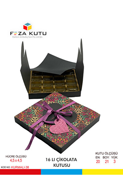 Feza Kutu Çikolata Kutusu Hediye Kutusu Kalpli Kutu 14 Şubat Kutusu Pasta Kut...