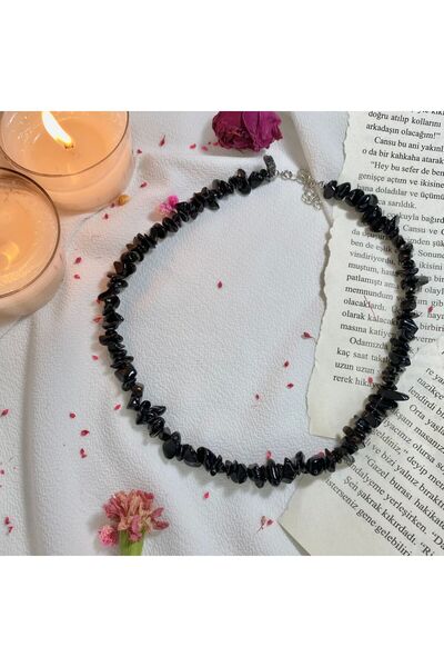 Elifsu Jewelry حجر السج قلادة الحجر الطبيعي Brokenstone