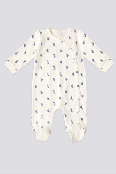 U.S. Polo Assn. US Polo AssnBaby Boy Booties Jumpsuit Cream USB1931
