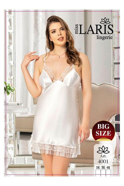 Miss Laris Lingerie Lace Embroidered Large Size Satin Reality 4001