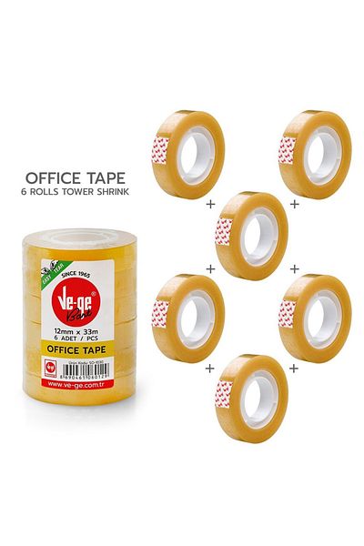 Vegee VEGE SELFONE BAND OFFICE TAPE 12MM*33MT.PACK OF 6