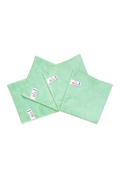 Ziron Lavetă de curățare cu textura groasă din microfibră verde 40x40 4 buc