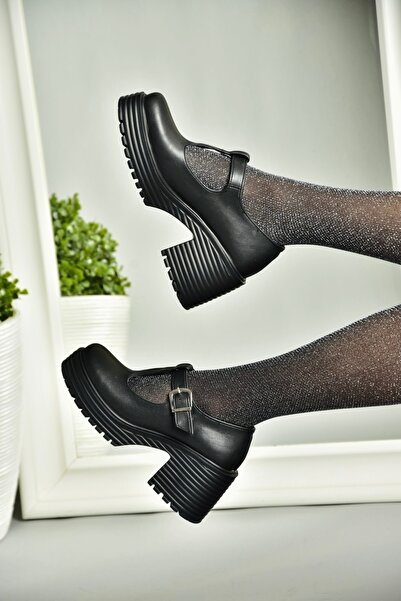 Fox Shoes R996946509 Crne ženske cipele, paket od Debela potpetica komada