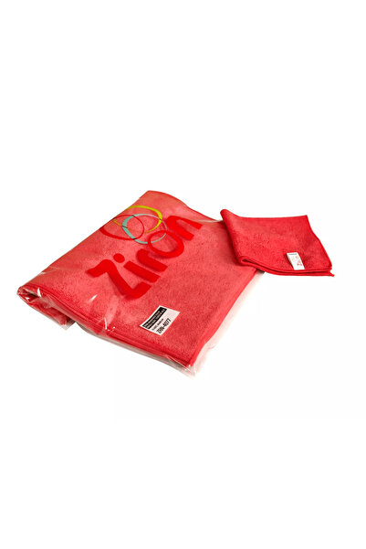 Ziron طقم قماش مطبخ من الألياف الدقيقة باللون الأحمر 10 قطع - تنظيف لا يترك ع...