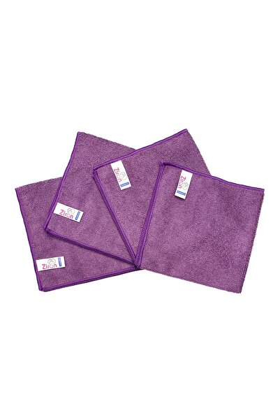 Ziron Lavetă de curățare cu textura groasă din microfibră violet 40x40 4 buc
