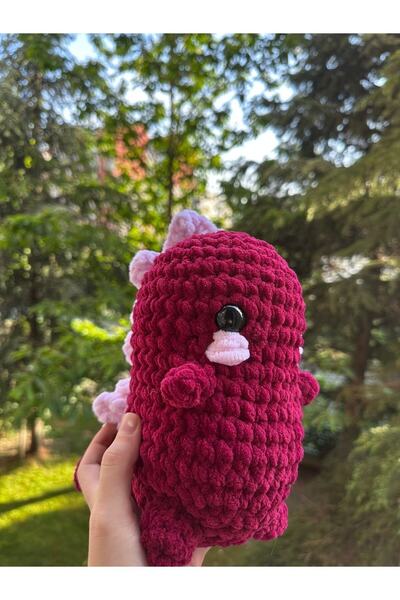 PearlDino Yumuşak Peluş Red Velvet Dino Dinazor Oyuncak 30 Cm