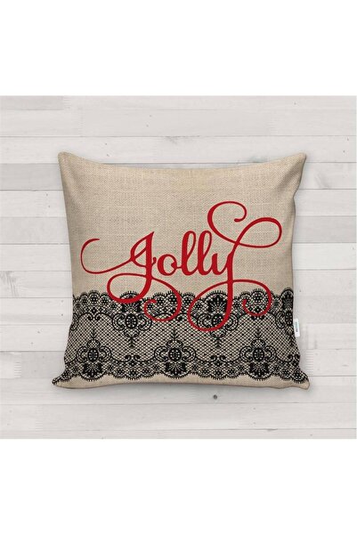 milroma Новогодишна тема Весела калъфка за възглавница с принт