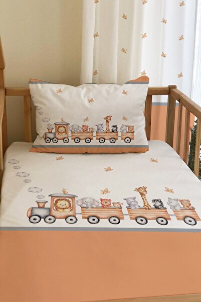 milroma Tren Desen Kadife Doku Baskılı Bebek Ve Çocuk Yatak Örtüsü