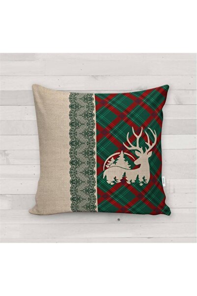 milroma Новогодишна тематична възглавница с мотив на северен елен