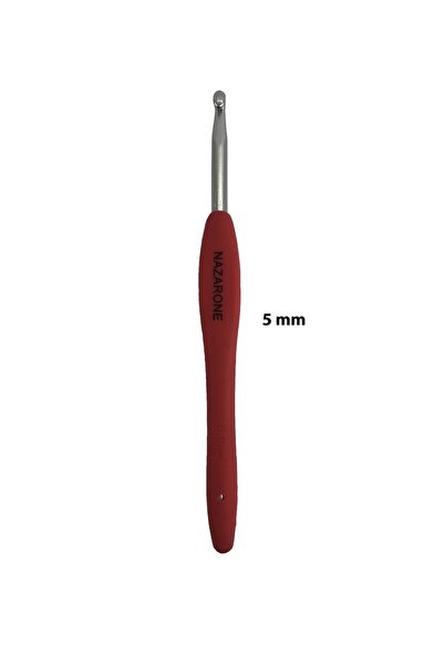 aladepo حياكة صوف كروشيه مكرامية بمقبض مرن رقم: 5 مم (13.5 سم)