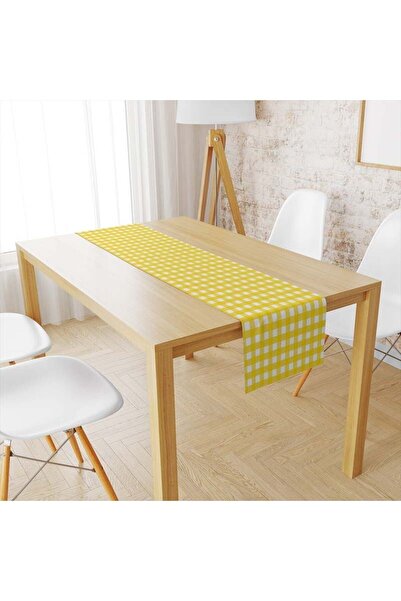 milroma Kadife Dokulu Sarı Pötikare Runner 052