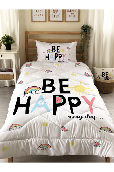 Evmila لحاف مخيط ومبطن منقوش من Be Happy