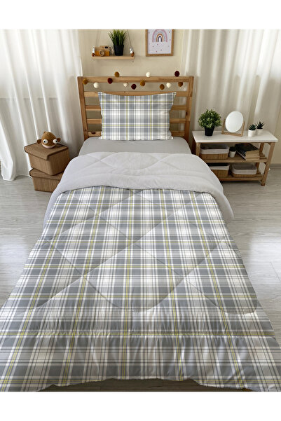 Evmila Tek Kişilik 160x220 cm Welsoft Çift Taraflı Silikon Yorgan Ve Uyku Seti