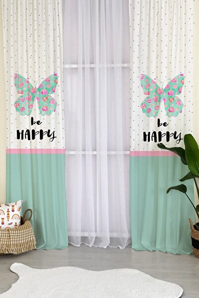 Evmila Κουρτίνα φόντου για βρεφικό και παιδικό δωμάτιο με βελούδινο σχέδιο πε...