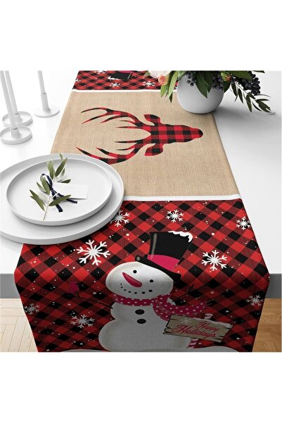 milroma Кадифена пътека с мотив на снежен човек на коледна тематика