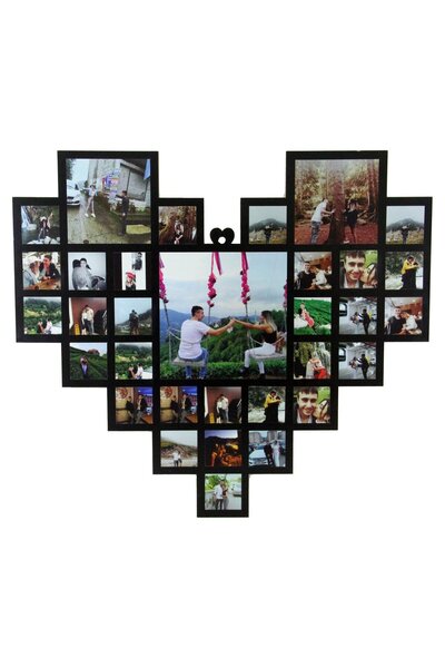 dnsl grup Kişiye Özel 32 Fotoğraflı Ahşap Kolaj Tablo