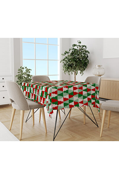 Evmila Коледна шарена покривка от кадифена текстура