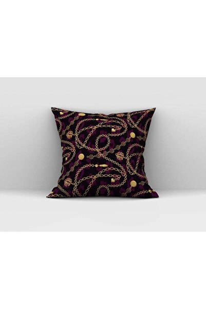 milroma Βελούδινη υφή, διπλή όψη, χρυσή αλυσίδα με λεπτομέρειες, κάλυμμα μαξι...