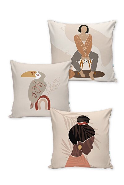 milroma Παστέλ αφηρημένο σχέδιο με μοτίβο, 3 τεμάχια, ψηφιακά τυπωμένα καλύμμ...