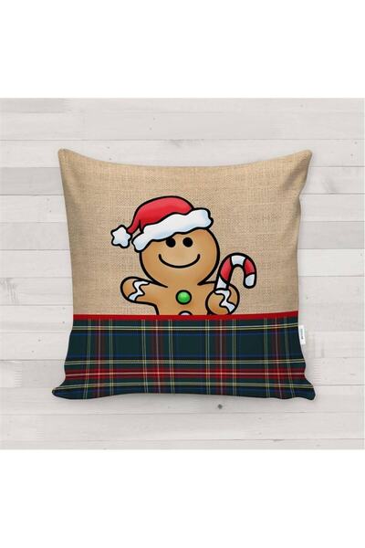 milroma Κάλυμμα μαξιλαριού με μοτίβο χριστουγεννιάτικων μπισκότων