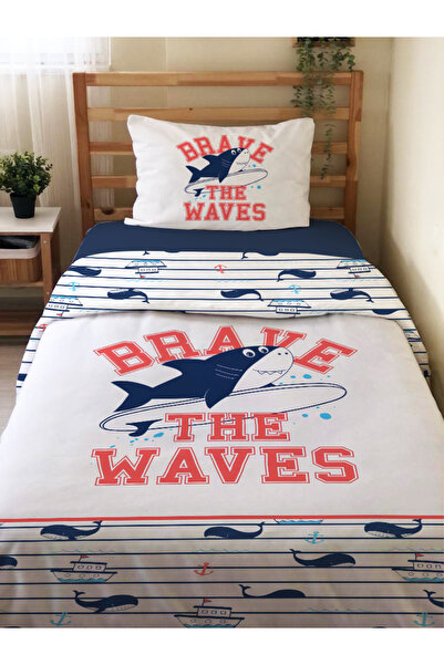 Evmila Set cuvertură de pilota cu model rechin pe două fețe, fără cearșafuri,...