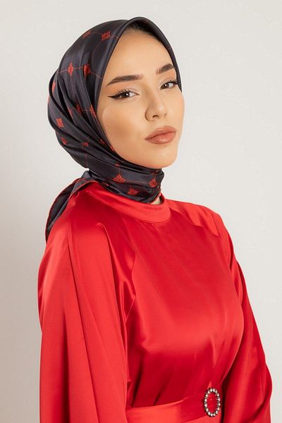 Silk Home Μεγάλο μοτίβο μονόγραμμα Μεταξωτό κασκόλ