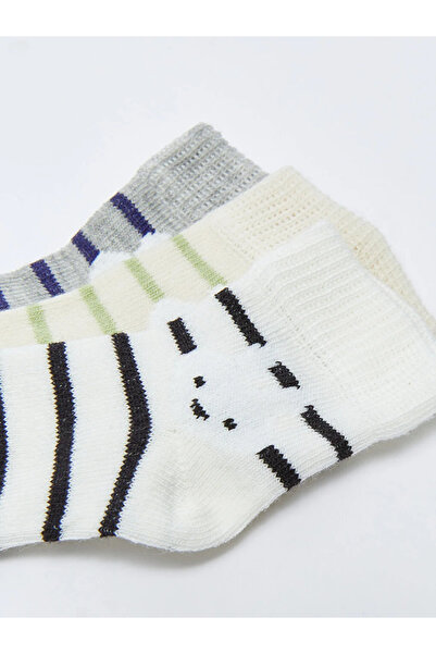 Aziz Bebe 3-Piece Socks Boy Ecru