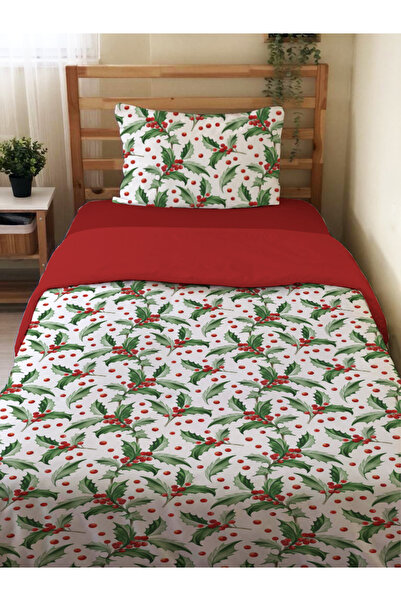 Evmila Set cuvertură de pilota cu model frunze cu două fețe fără cearșaf 160x...