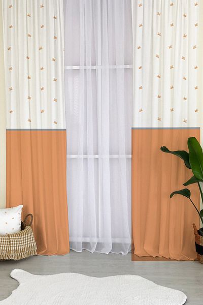 milroma Soft Color Bird Pattern Velvet Baby and Children's Room Background Curtain